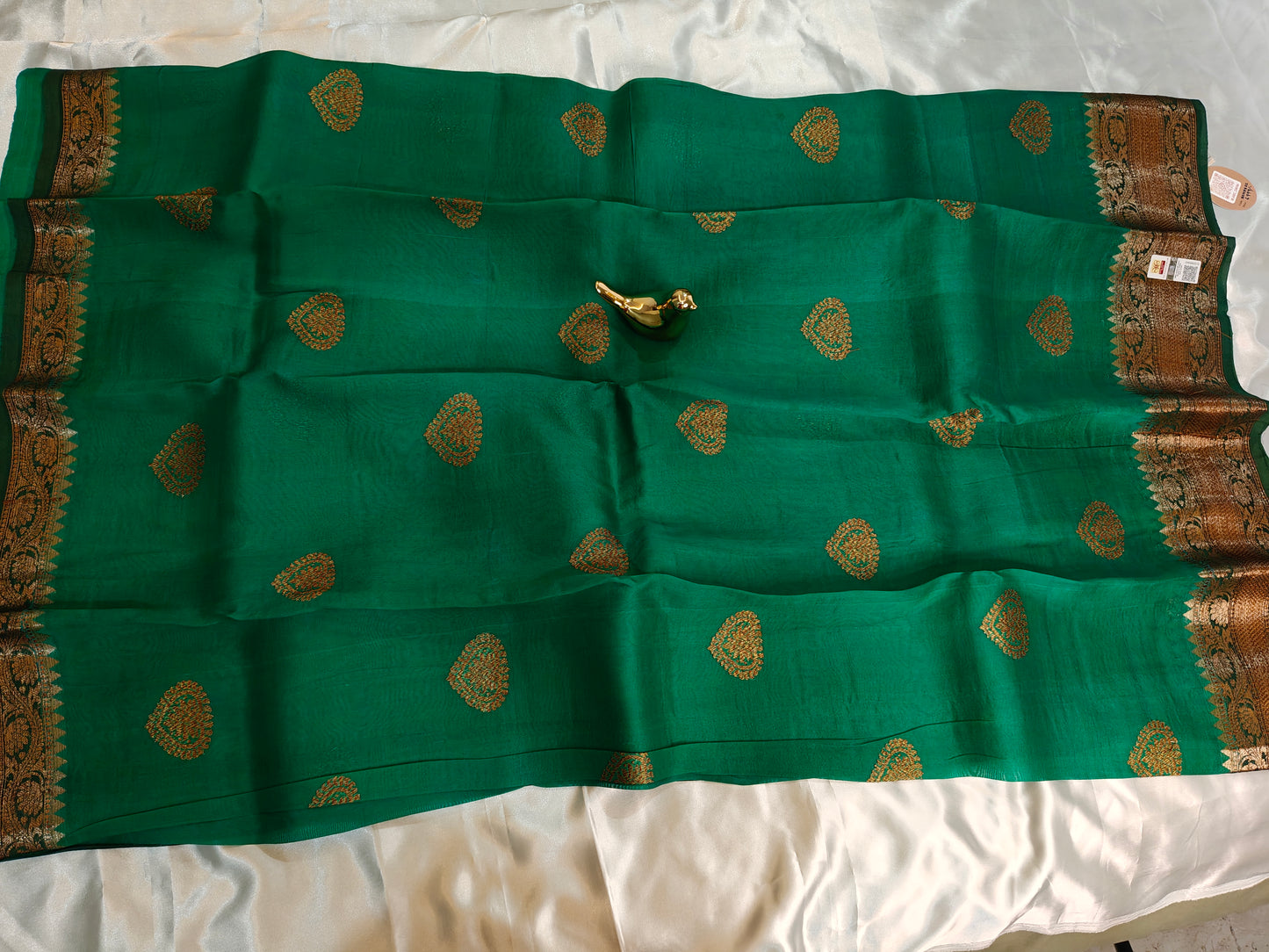 Green Kora Organza Banarasi