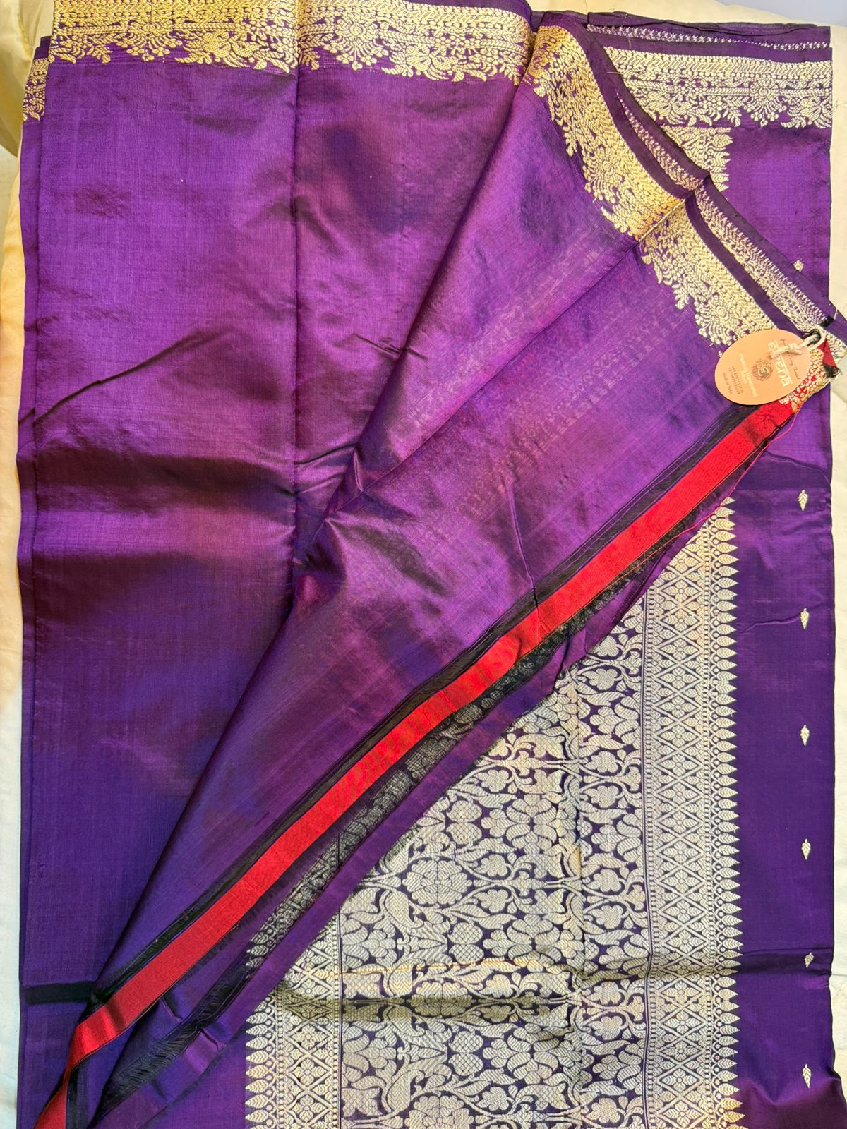 Royal Purple Pure Katan Banarasi Saree