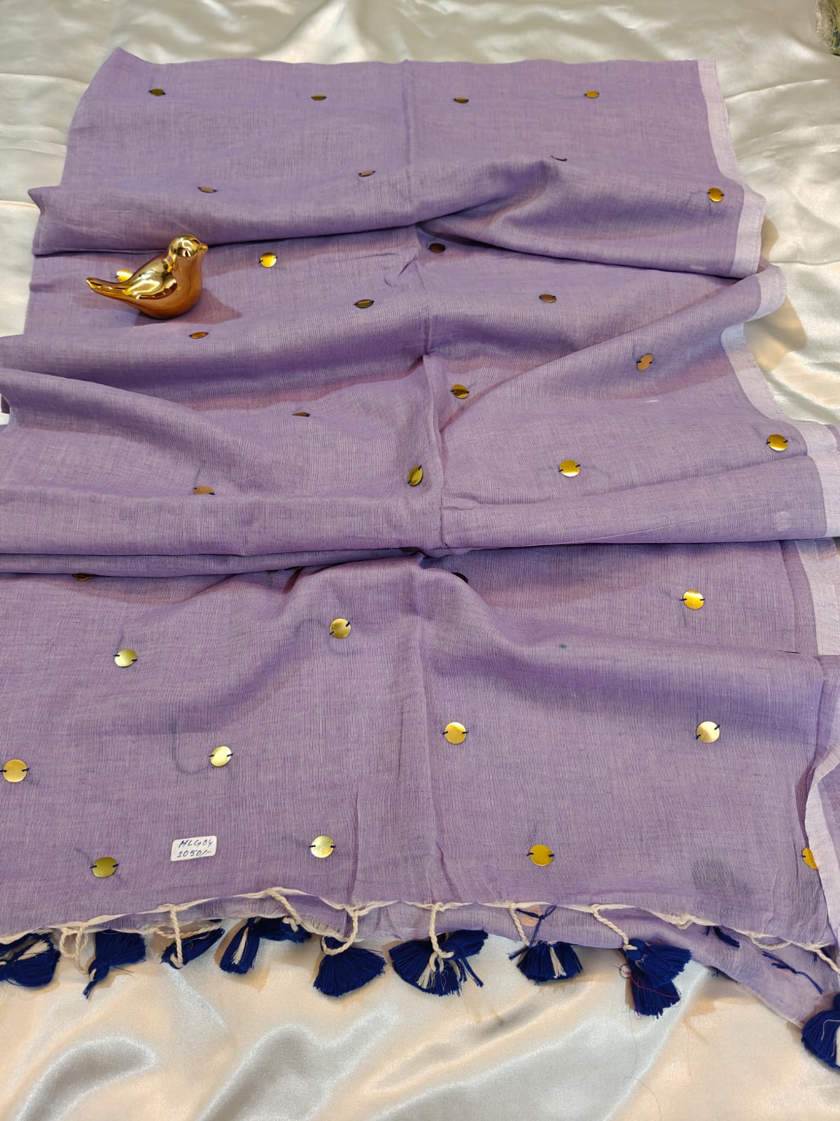 Purple Gini Mul Cotton Saree