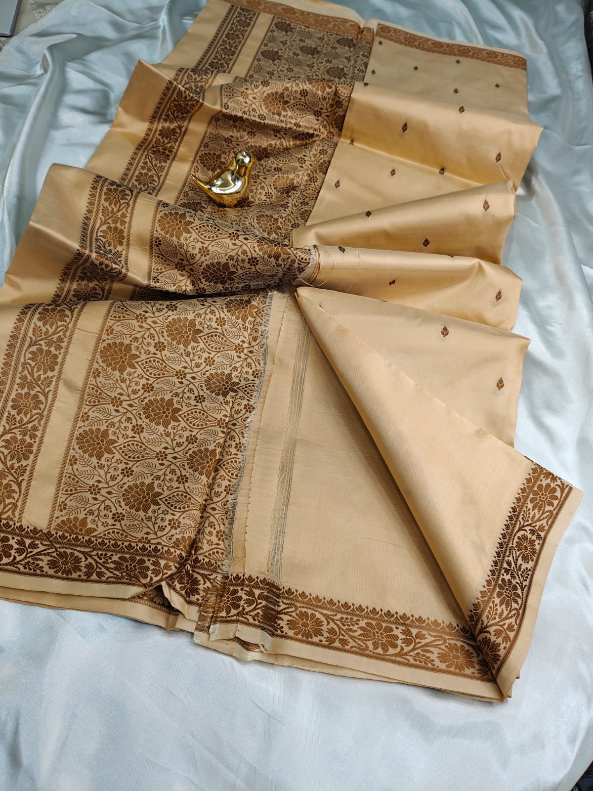 Sandalwood Pure Katan Banarasi Saree