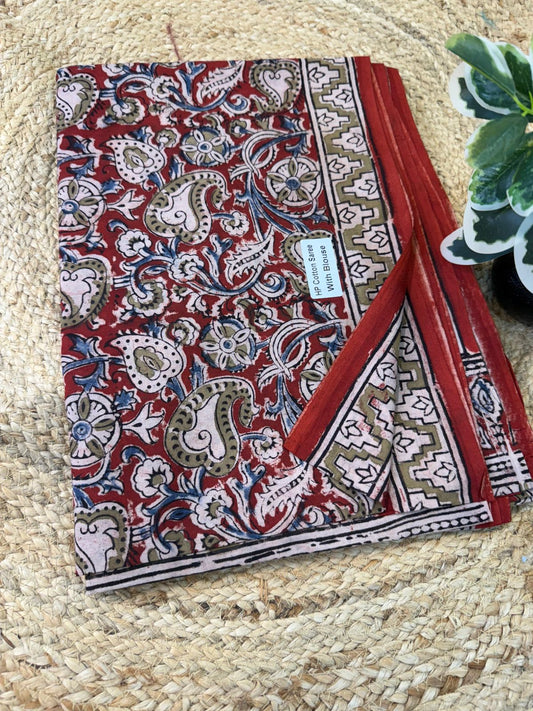 Kalamkari Pure Handloom Cotton Saree