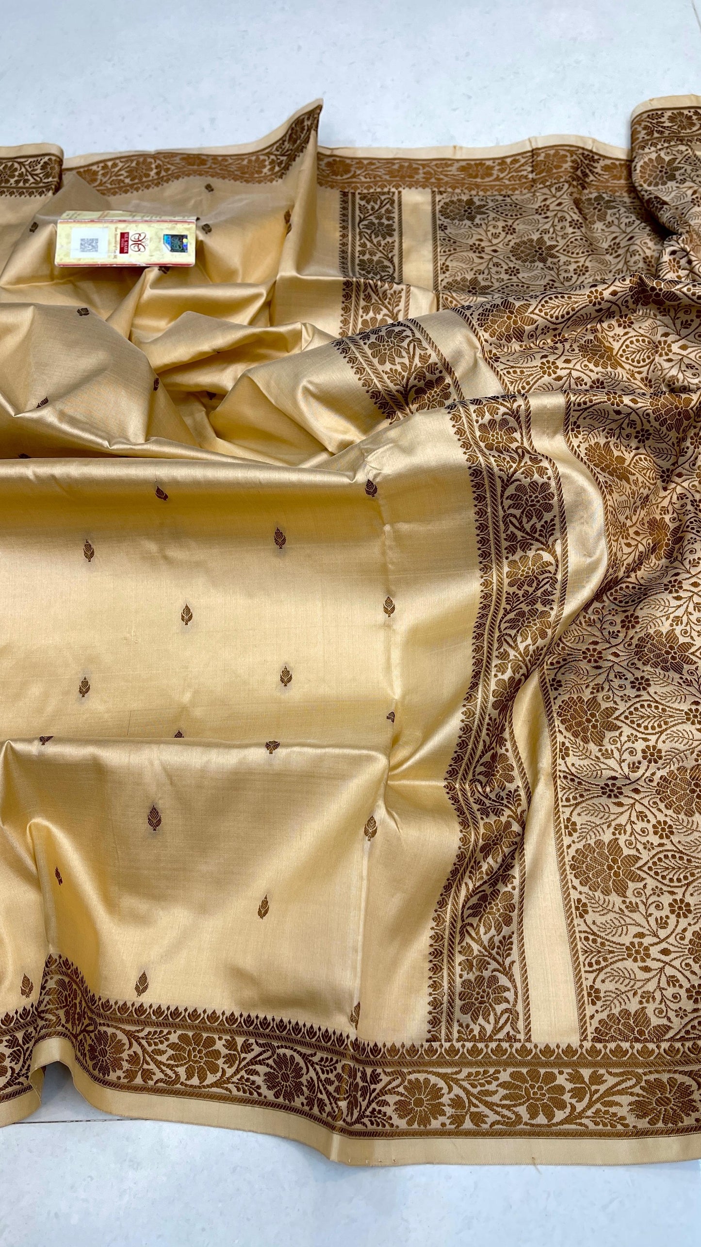 Sandalwood Pure Katan Banarasi Saree