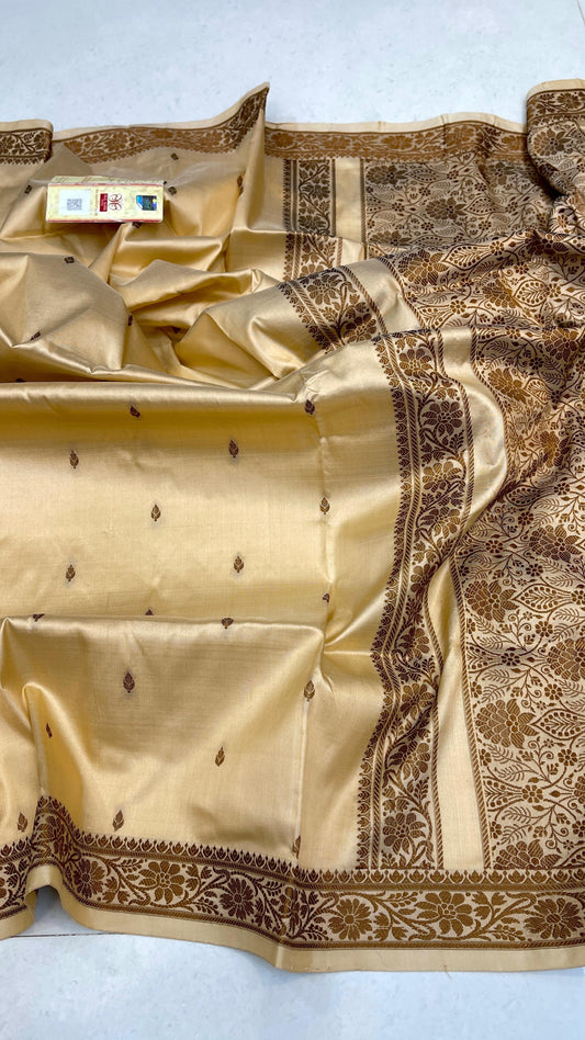 Sandalwood Pure Katan Banarasi Saree