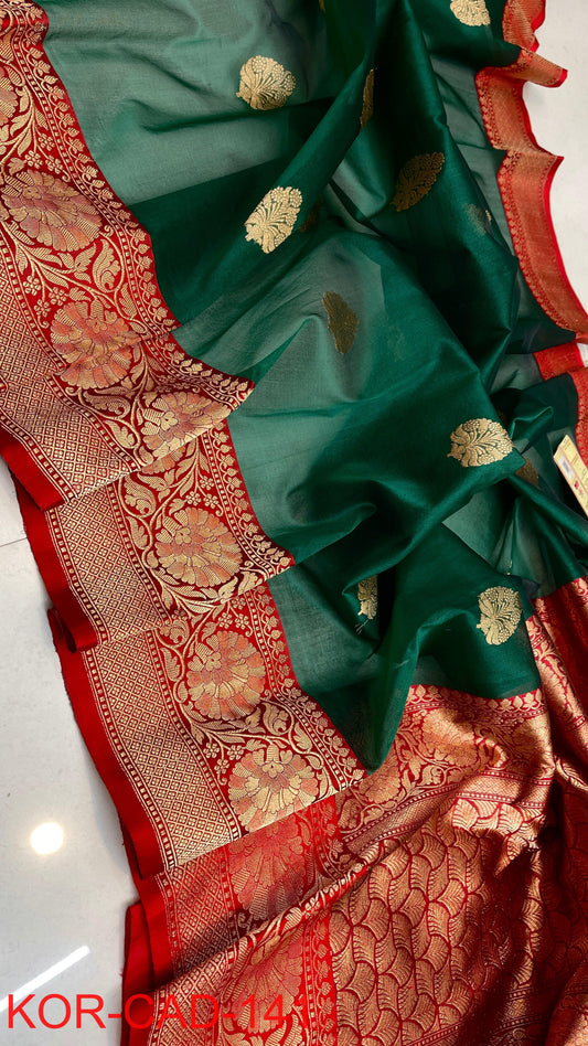 Pure organza kora banarasi