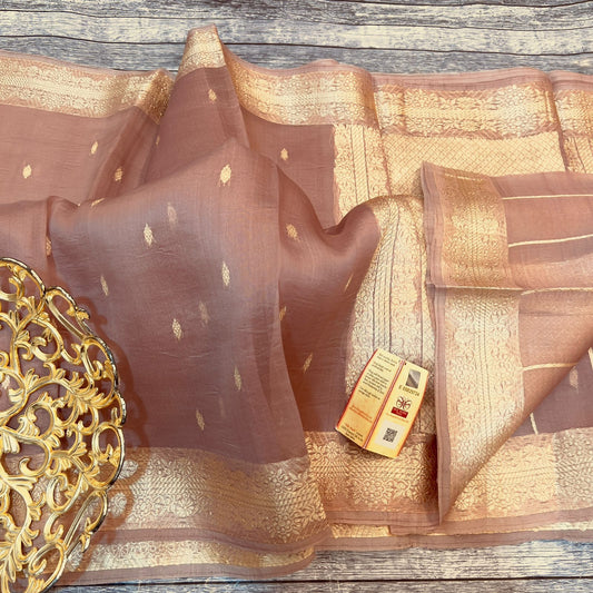 Pure Kora Organza Banarasi