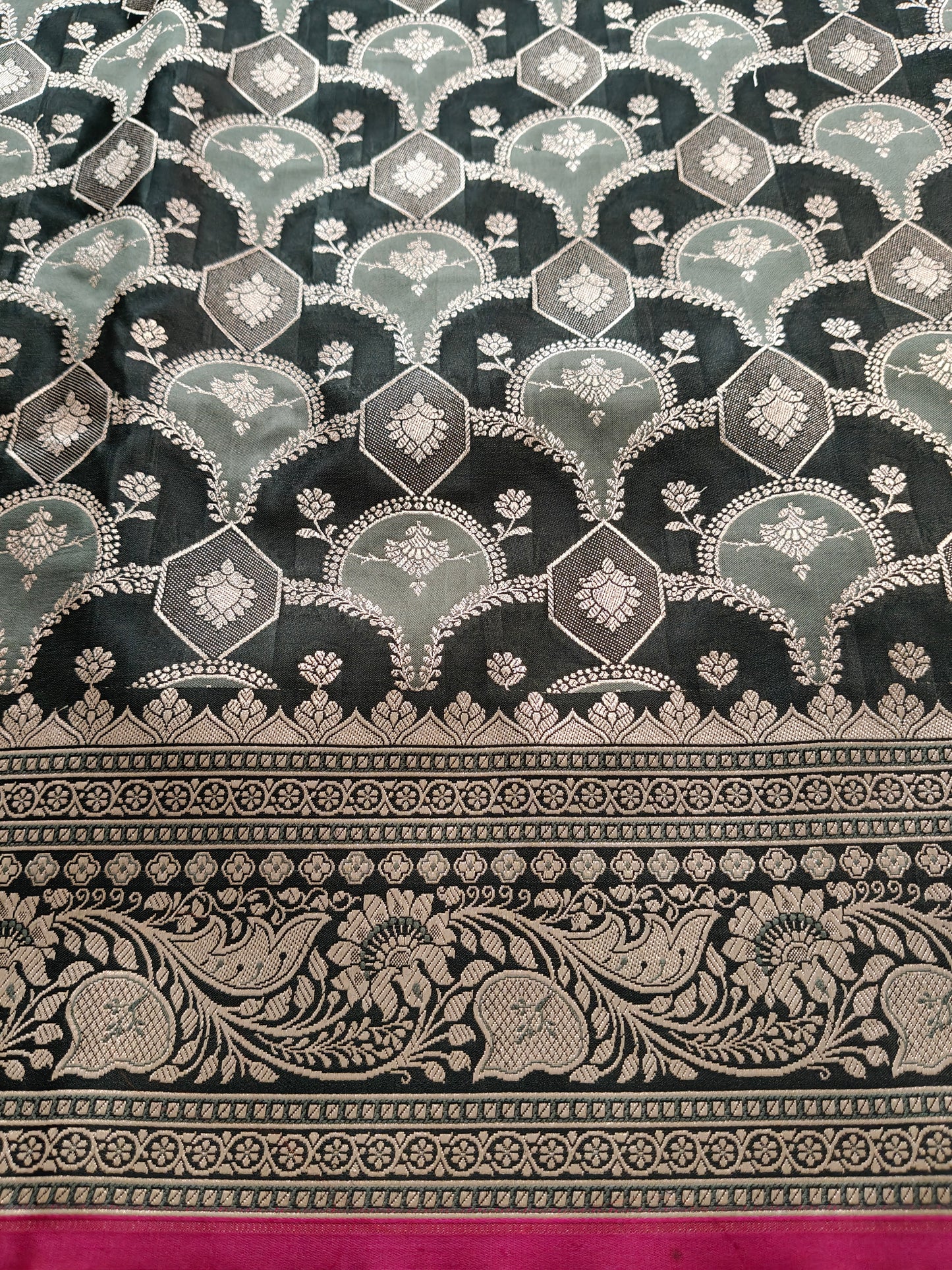 Black Premium Mashru Silk Saree