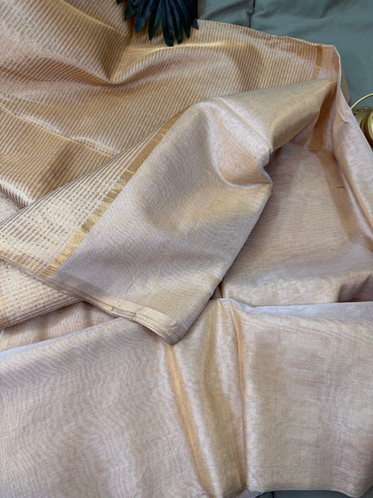 Soft Gold Borderless Tissue Maheshwari