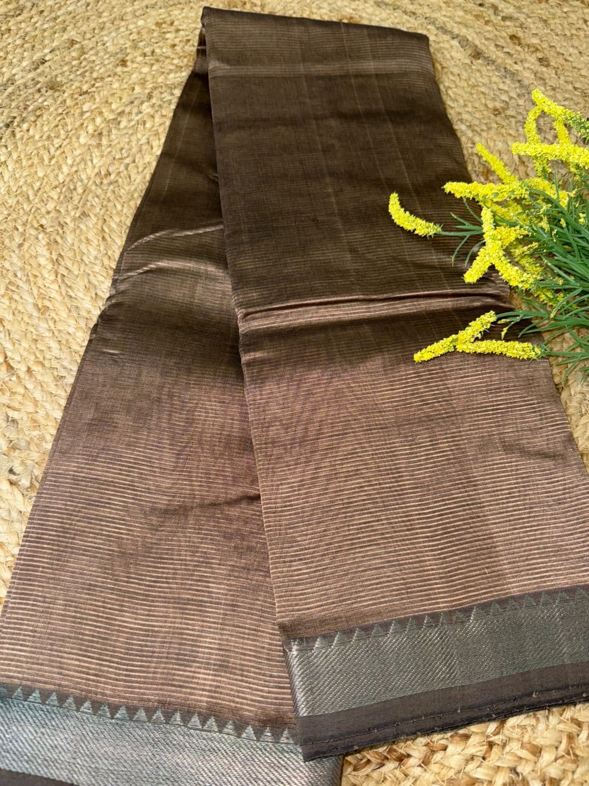 Coffee Brown Classic Mangalagiri Saree