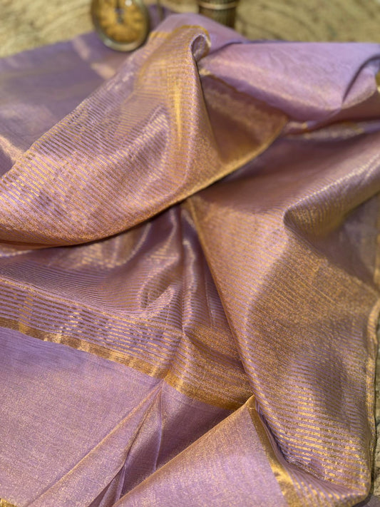 Lavender Tissue Maheshwari Saree