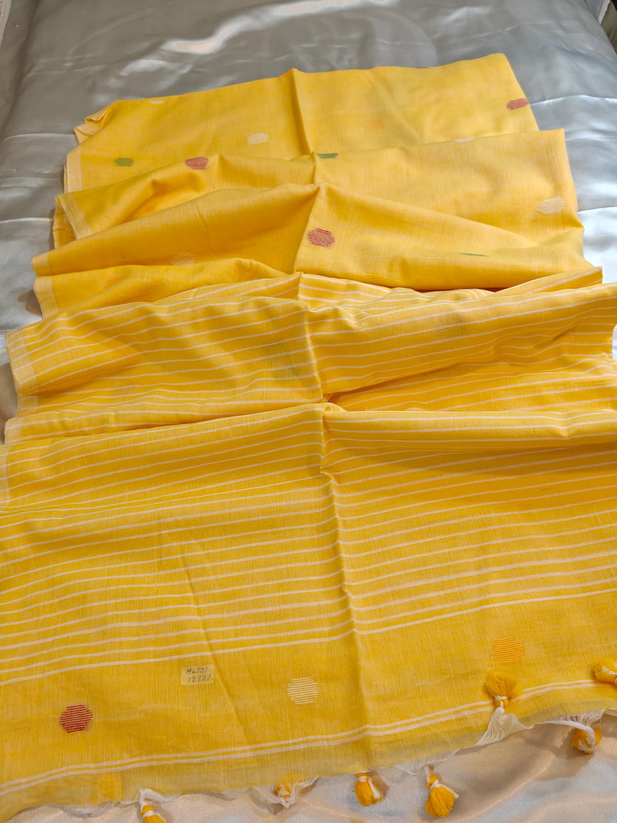 Yellow Whisper Mul Cotton Saree