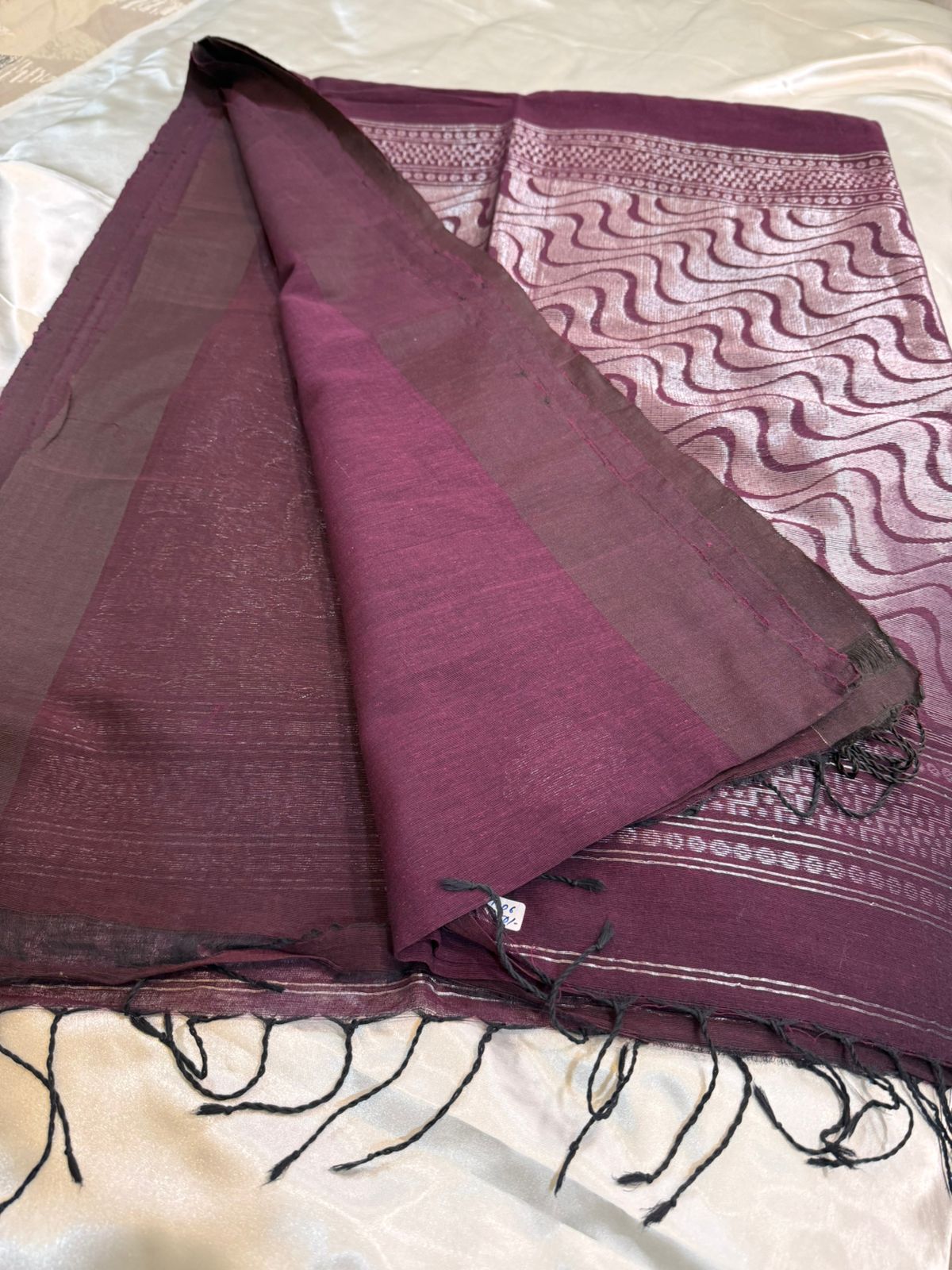 Plum Cotton Banarasi