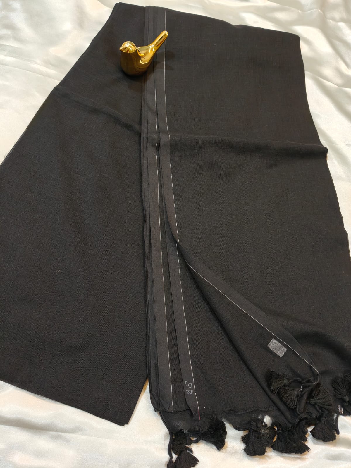Black Plain Mul Cotton