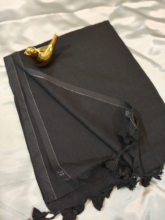 Black Plain Mul Cotton