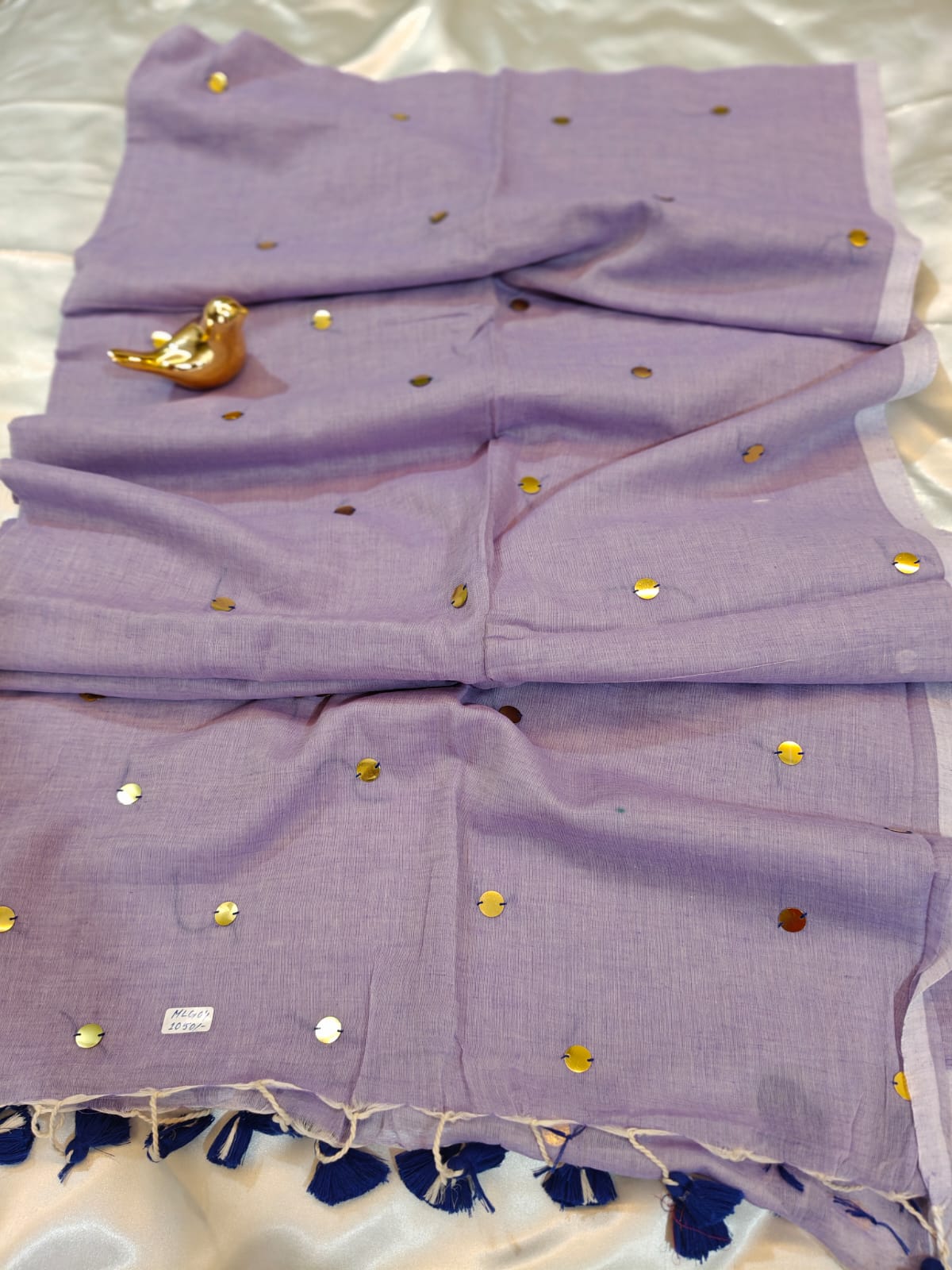 Purple Gini Mul Cotton Saree