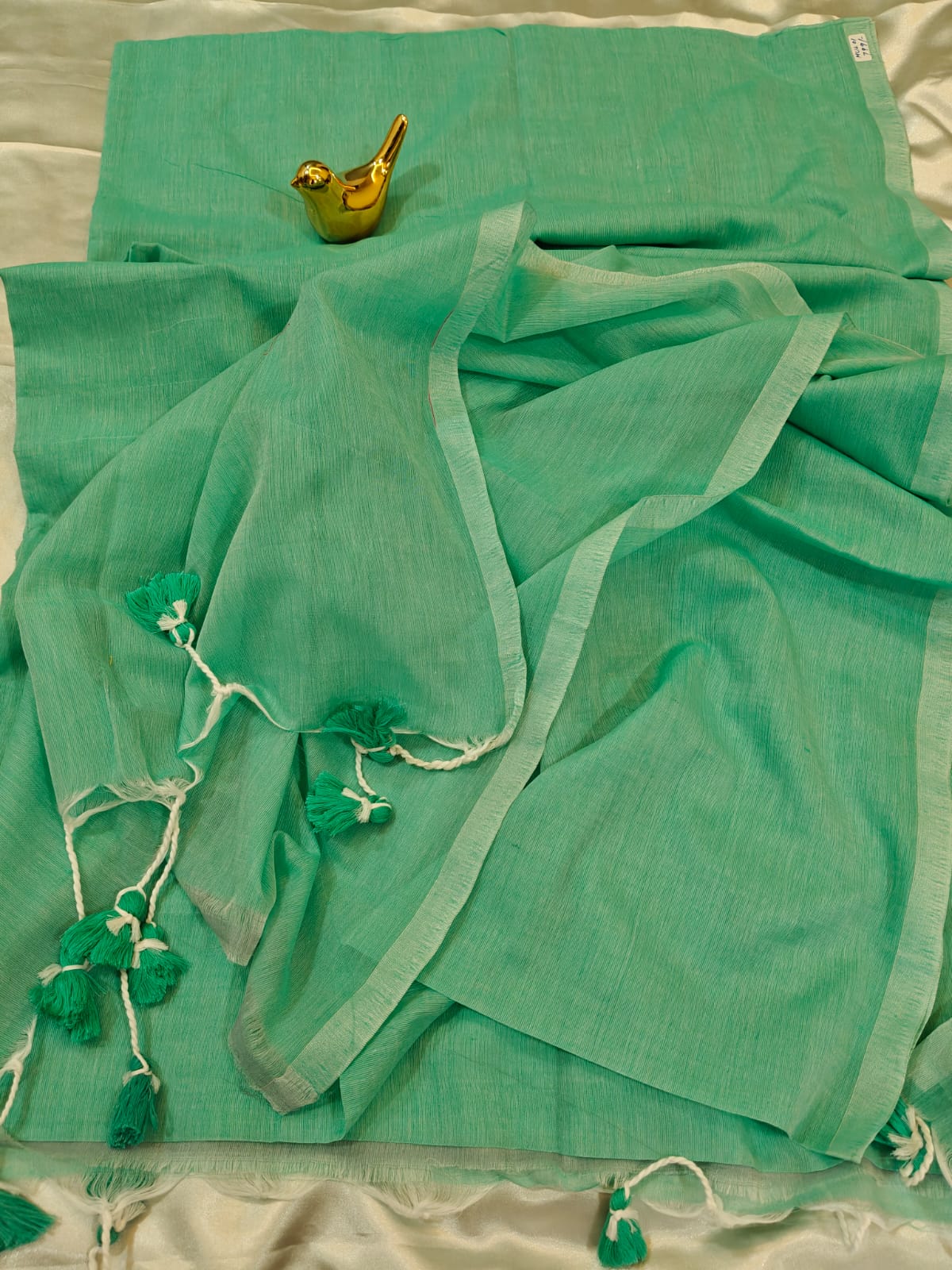 Light Green Mul Cotton Saree