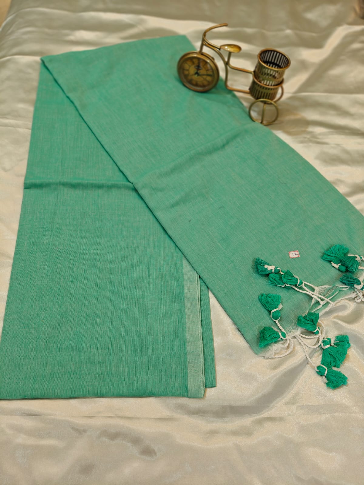 Light Green Mul Cotton Saree