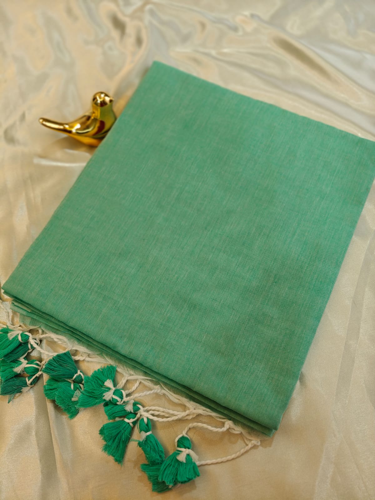 Light Green Mul Cotton Saree
