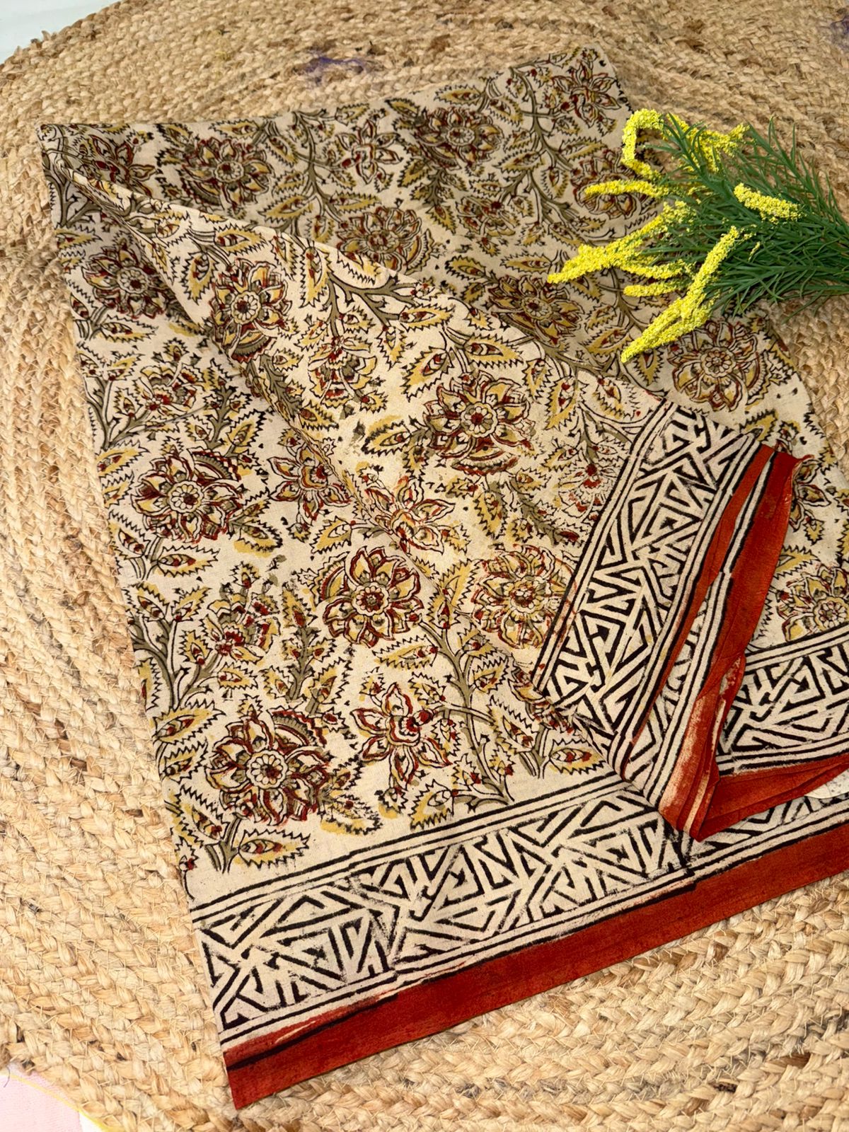 Kalamkari Pure Handloom Cotton Saree