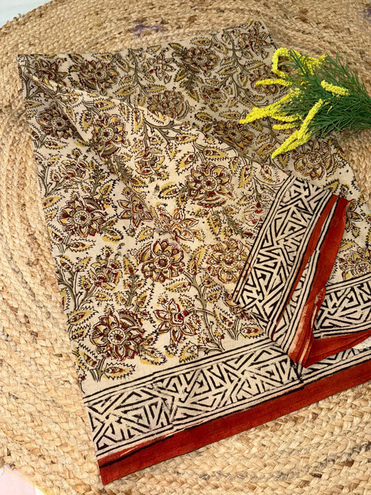 Kalamkari Pure Handloom Cotton Saree