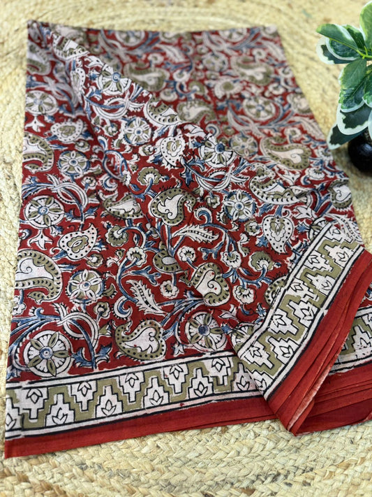Kalamkari Pure Handloom Cotton Saree