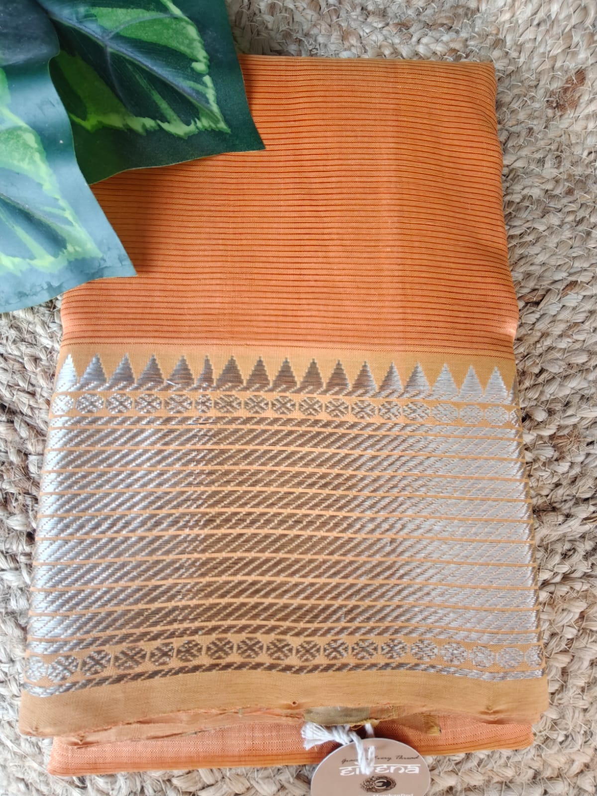 Blush Orange Mangalgiri Saree