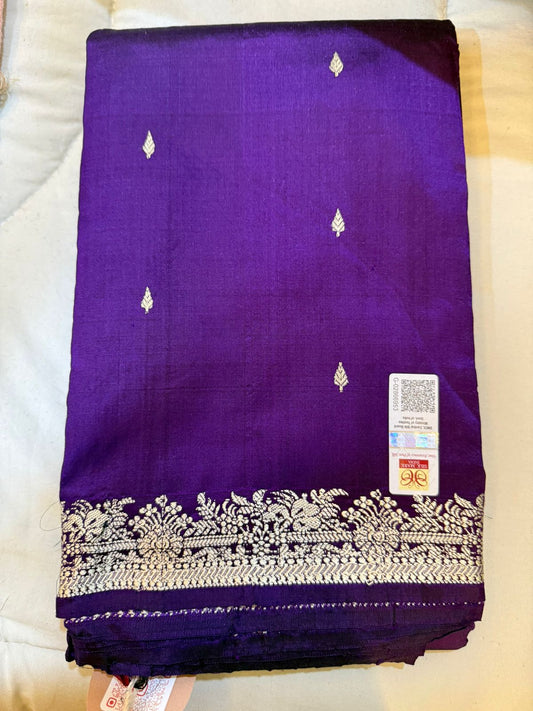Royal Purple Pure Katan Banarasi Saree