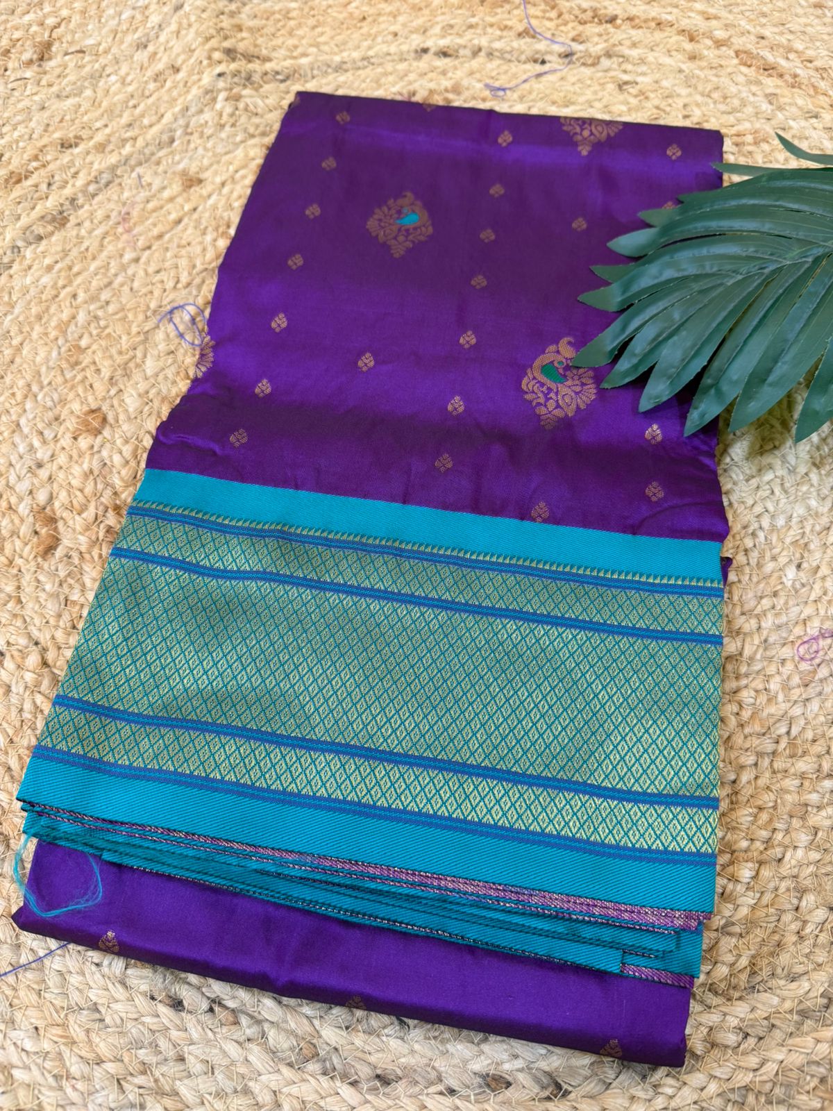Peacock Charm Purple Paithani Saree