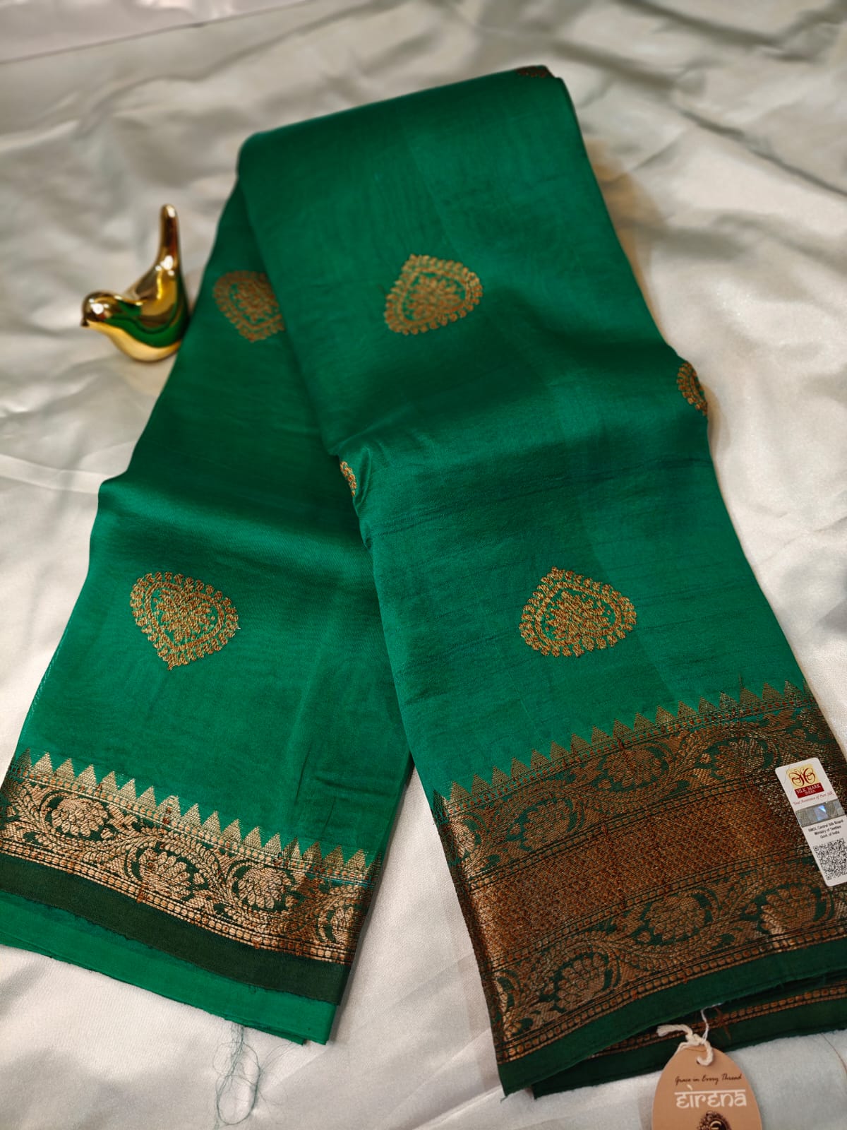 Green Kora Organza Banarasi